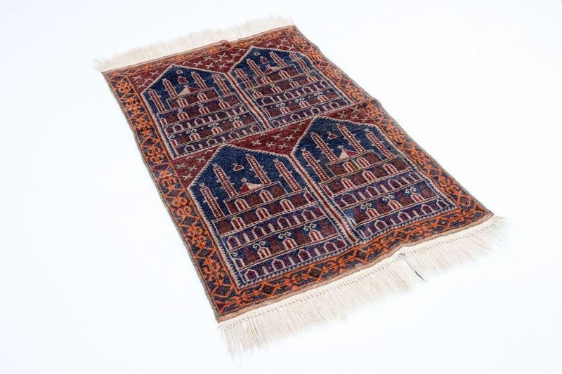 Baluch-matta - 135 x 104 cm - flerfärgad