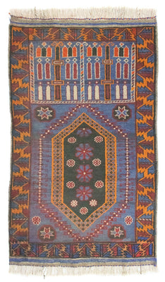 Baluch-matta - 134 x 81 cm - blå