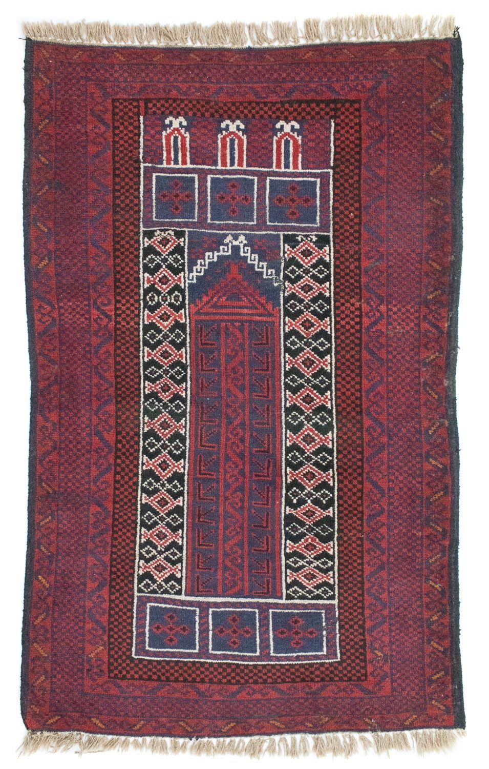 Baluch-matta - 131 x 85 cm - röd