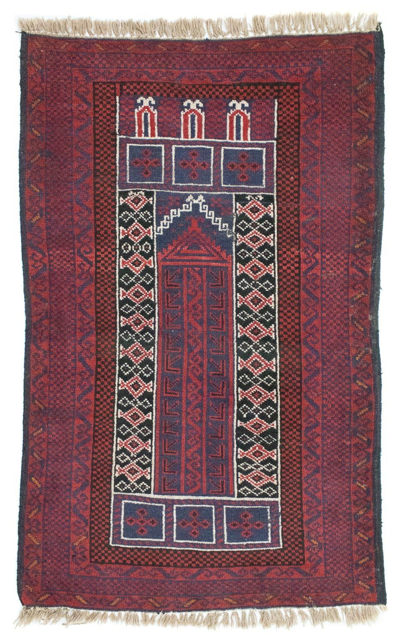 Baluch-matta - 131 x 85 cm - röd