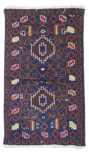 Baluch-matta - 136 x 76 cm - blå