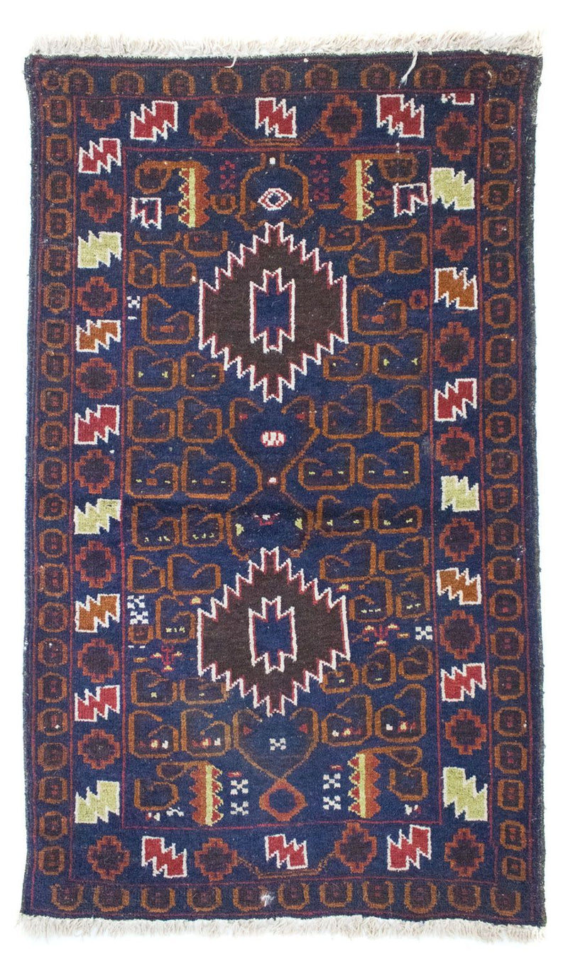 Baluch-matta - 136 x 76 cm - blå