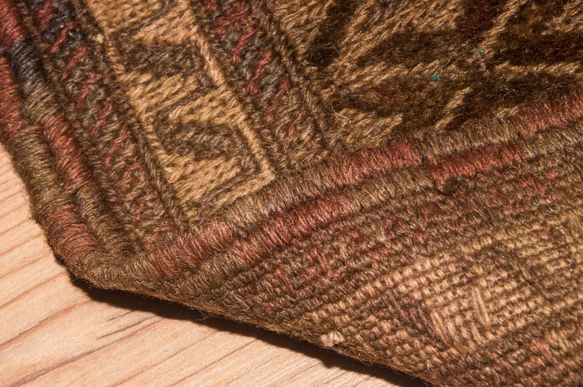 Kelim-matta - gammal - 276 x 182 cm - brun