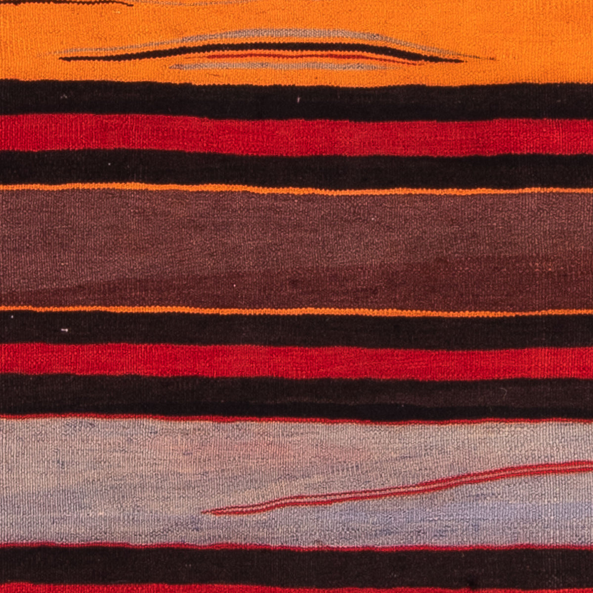 Kelim-matta - gammal kvadrat  - 145 x 140 cm - flerfärgad