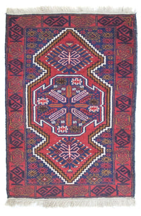 Baluch-matta - 128 x 84 cm - röd