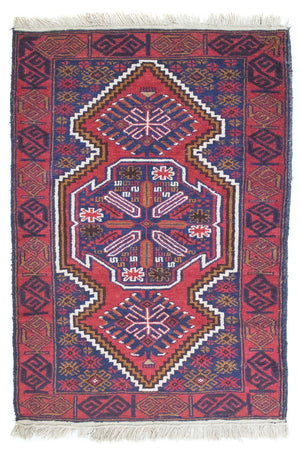 Baluch-matta - 128 x 84 cm - röd