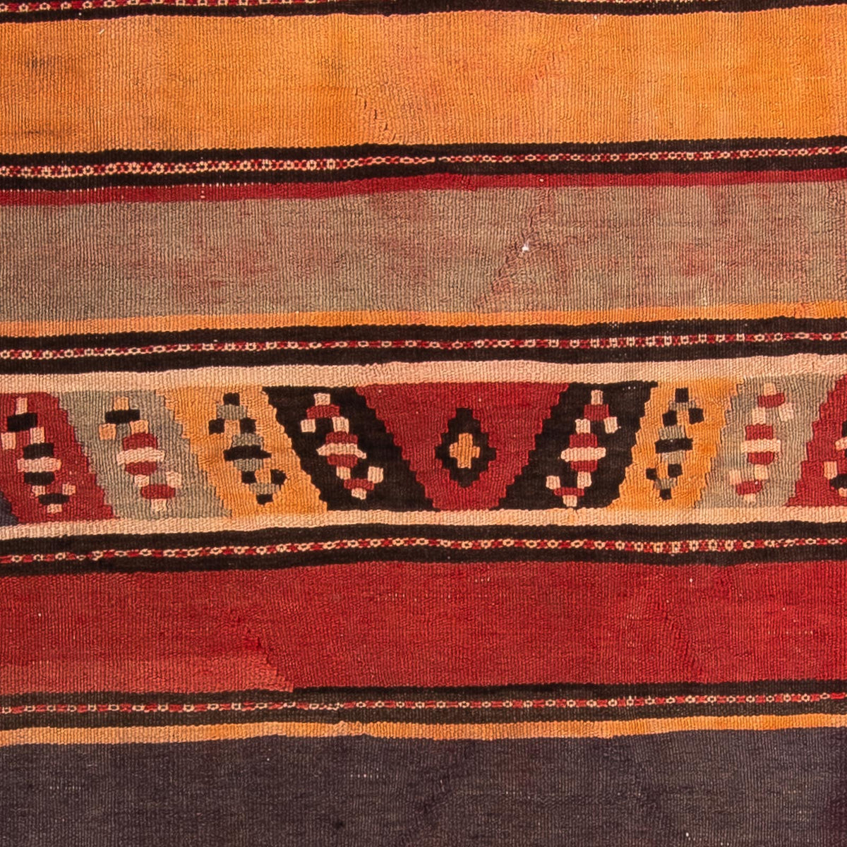 Runner Kelim-matta - gammal - 310 x 150 cm - flerfärgad