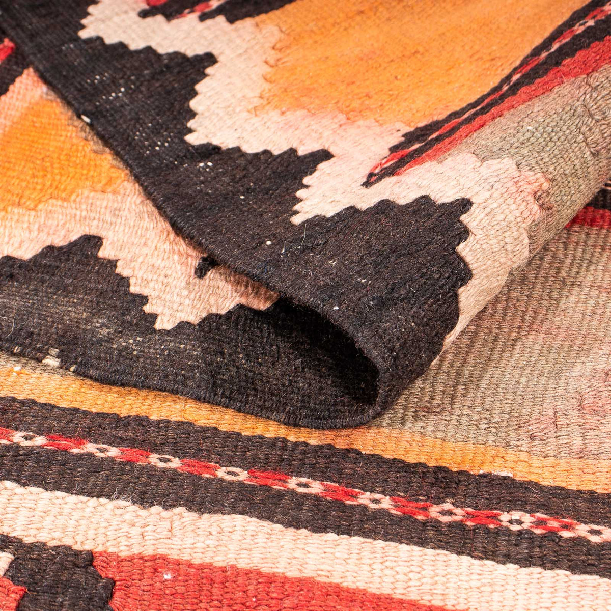 Runner Kelim-matta - gammal - 310 x 150 cm - flerfärgad