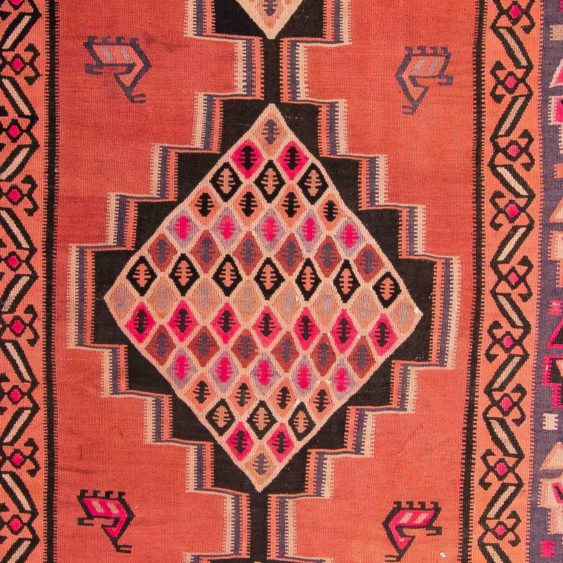 Runner Kelim-matta - gammal - 380 x 160 cm - flerfärgad