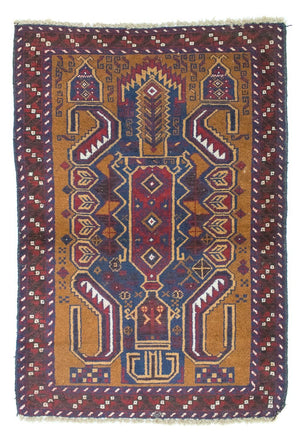 Baluch-matta - 136 x 89 cm - blå