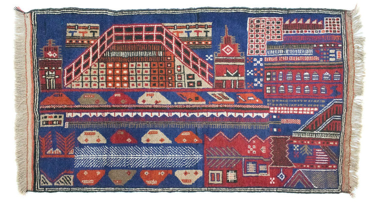 Baluch-matta - 150 x 91 cm - flerfärgad