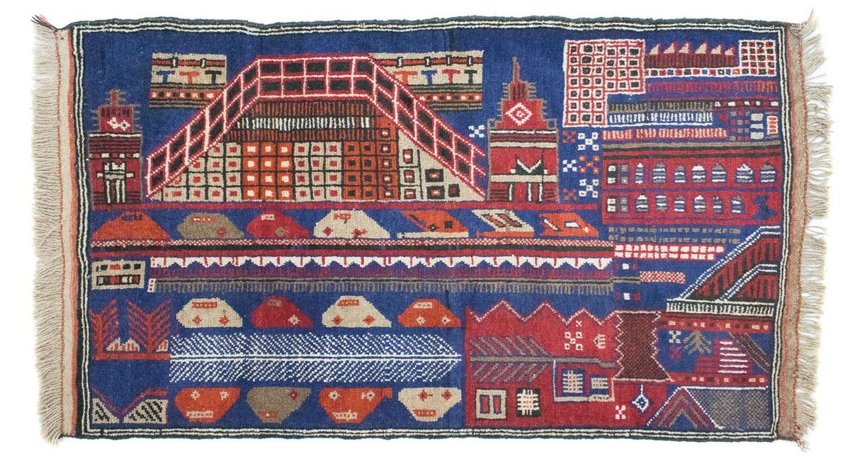 Baluch-matta - 150 x 91 cm - flerfärgad