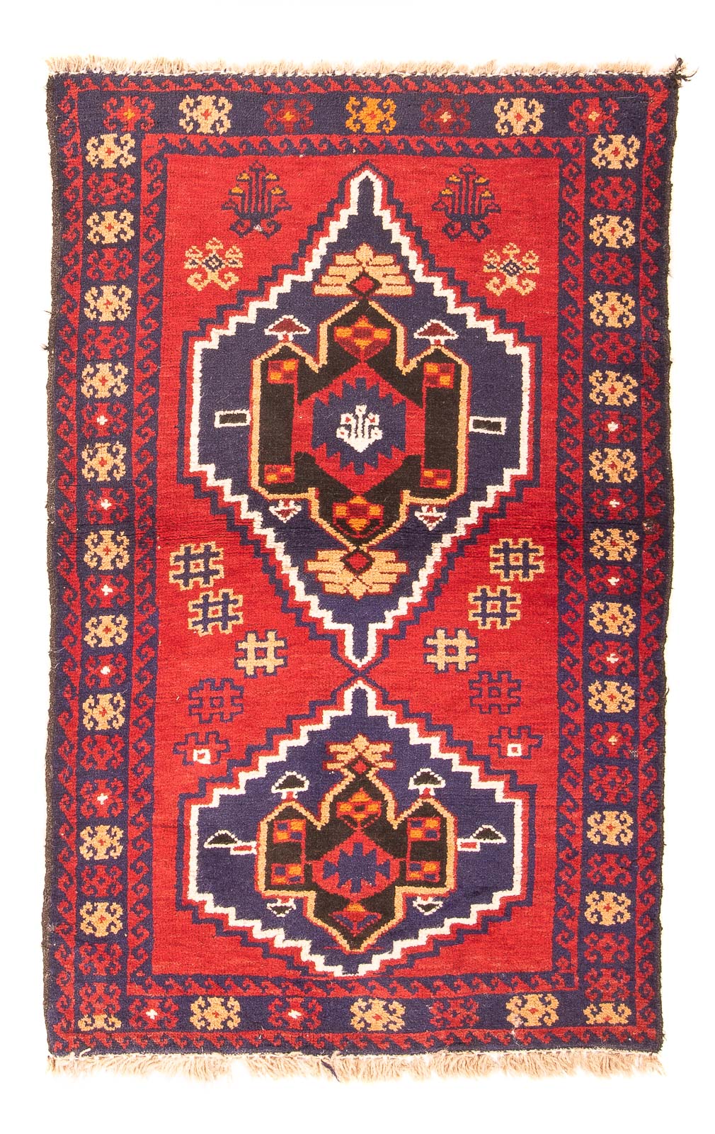 Baluch-matta - 130 x 79 cm - röd