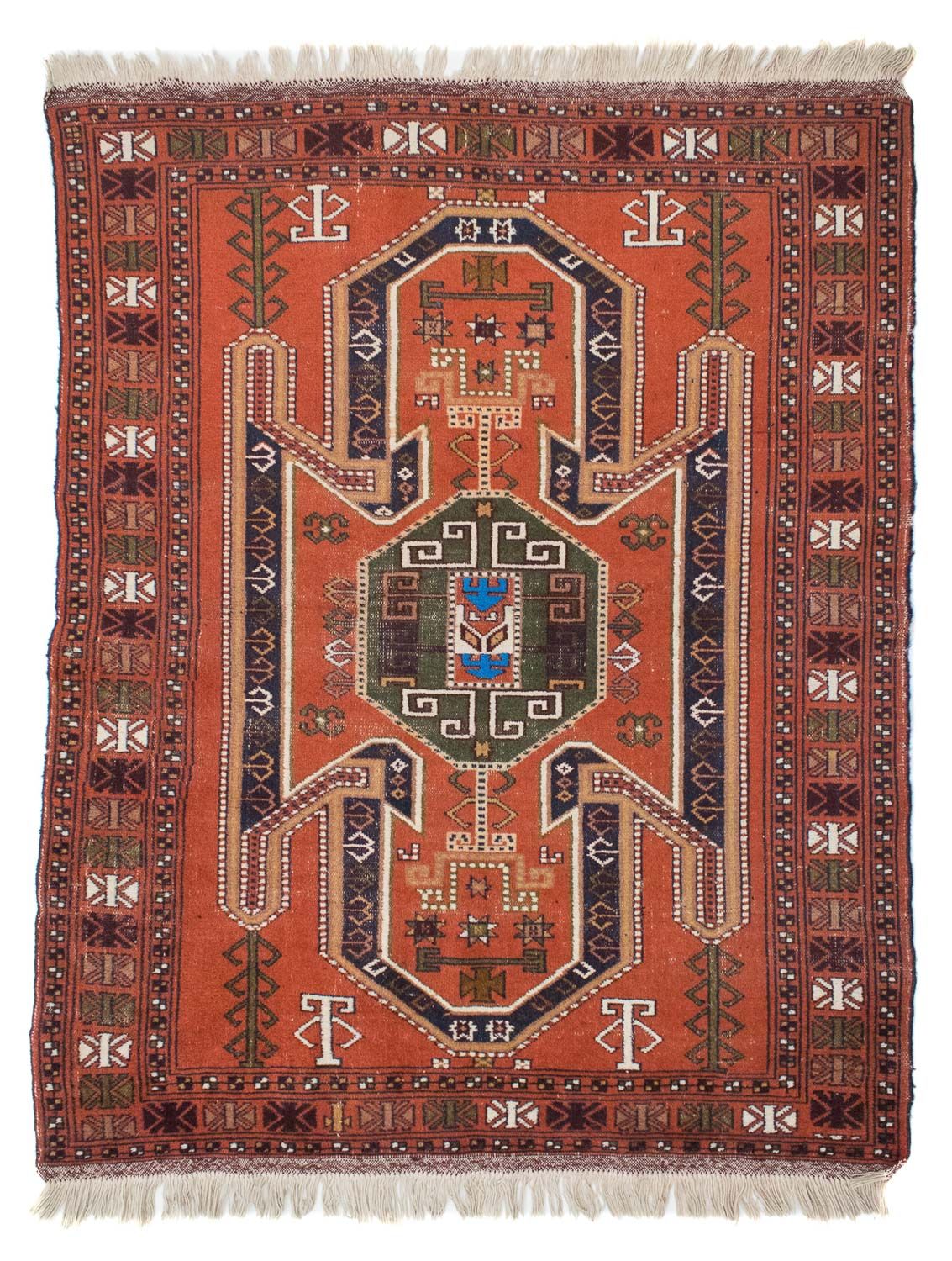 Turkaman-matta - 160 x 125 cm - orange