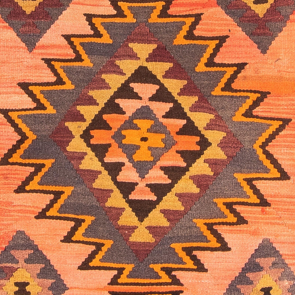 Runner Kelim-matta - gammal - 265 x 140 cm - flerfärgad