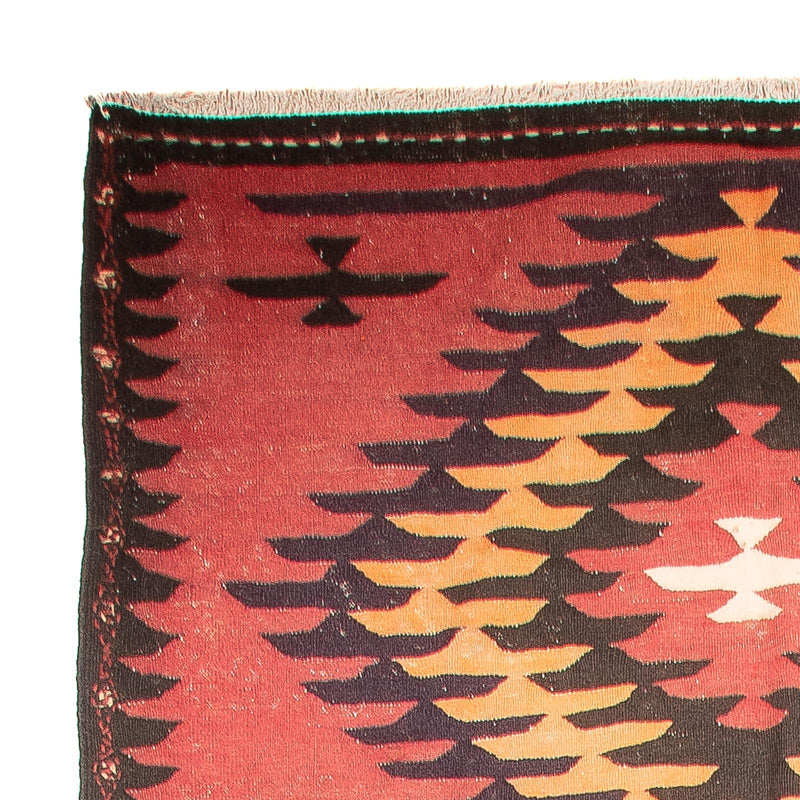 Runner Kelim-matta - gammal - 435 x 150 cm - ljusröd