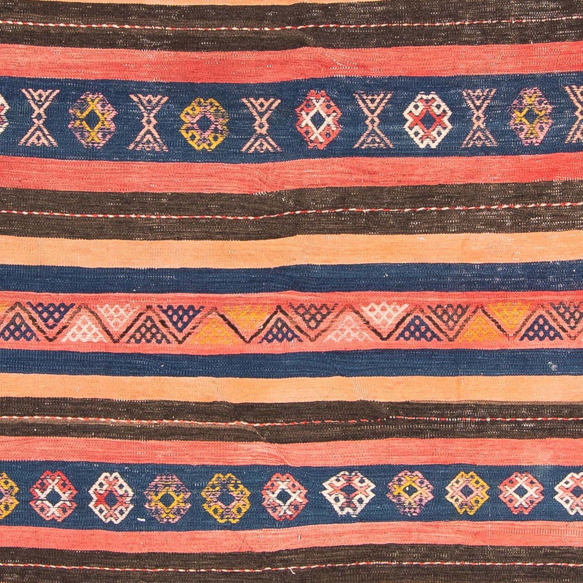 Kelim-matta - gammal - 220 x 155 cm - flerfärgad