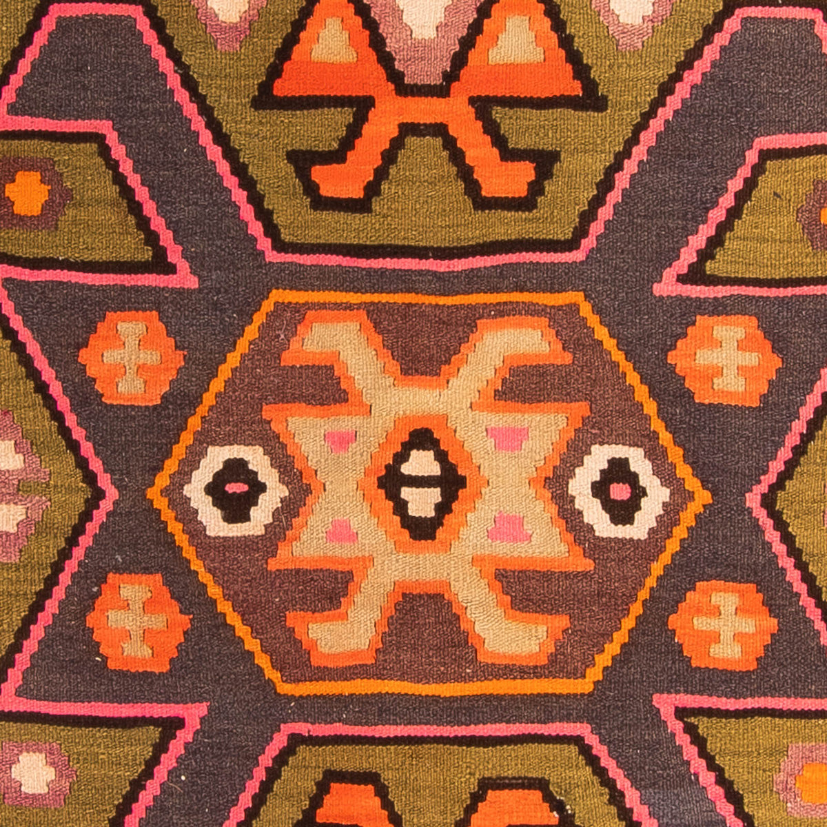 Runner Kelim-matta - gammal - 305 x 145 cm - flerfärgad