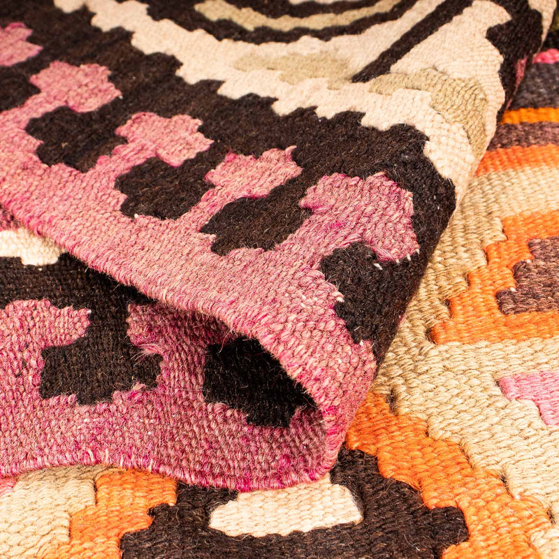 Runner Kelim-matta - gammal - 305 x 145 cm - flerfärgad