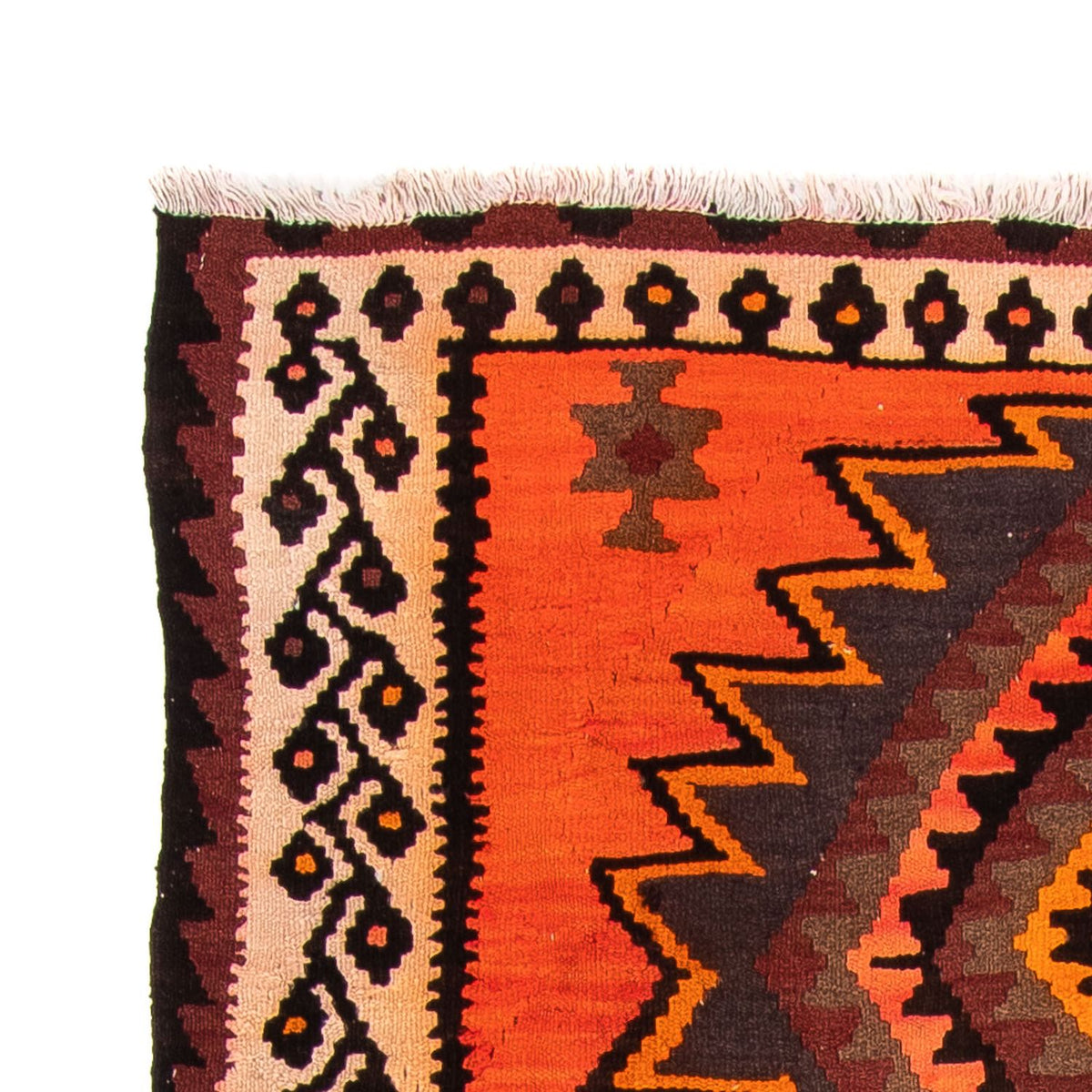 Runner Kelim-matta - gammal - 265 x 145 cm - flerfärgad