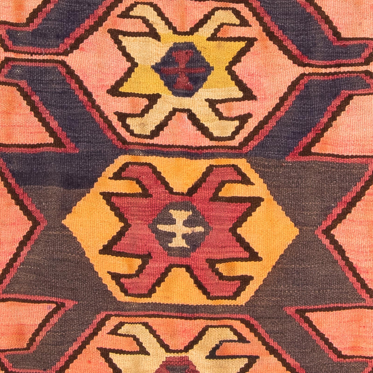 Runner Kelim-matta - gammal - 265 x 140 cm - flerfärgad