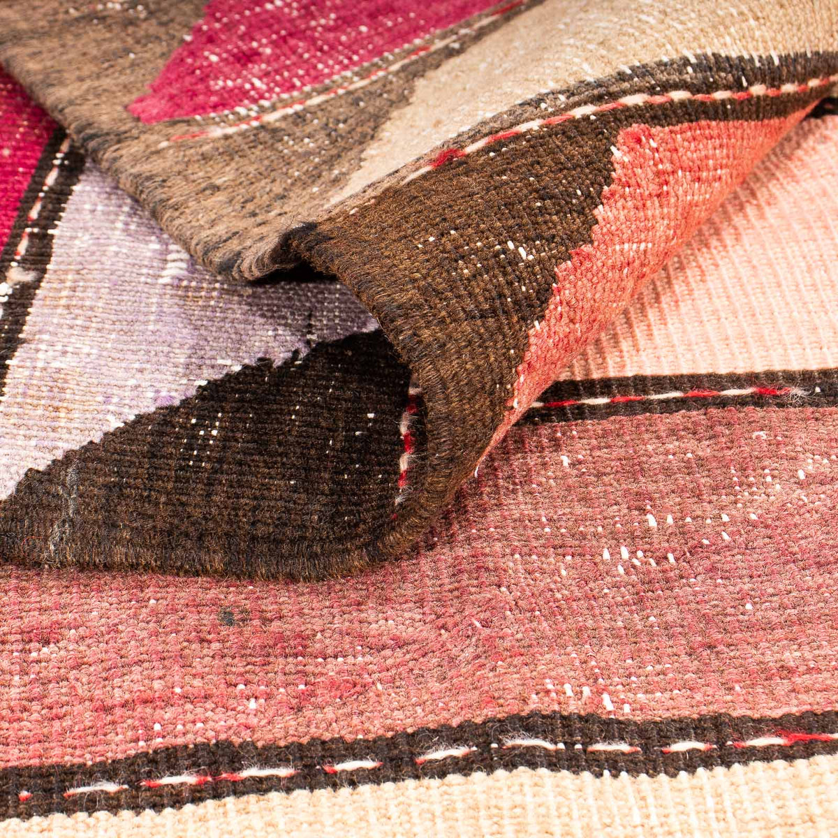 Runner Kelim-matta - gammal - 320 x 150 cm - flerfärgad