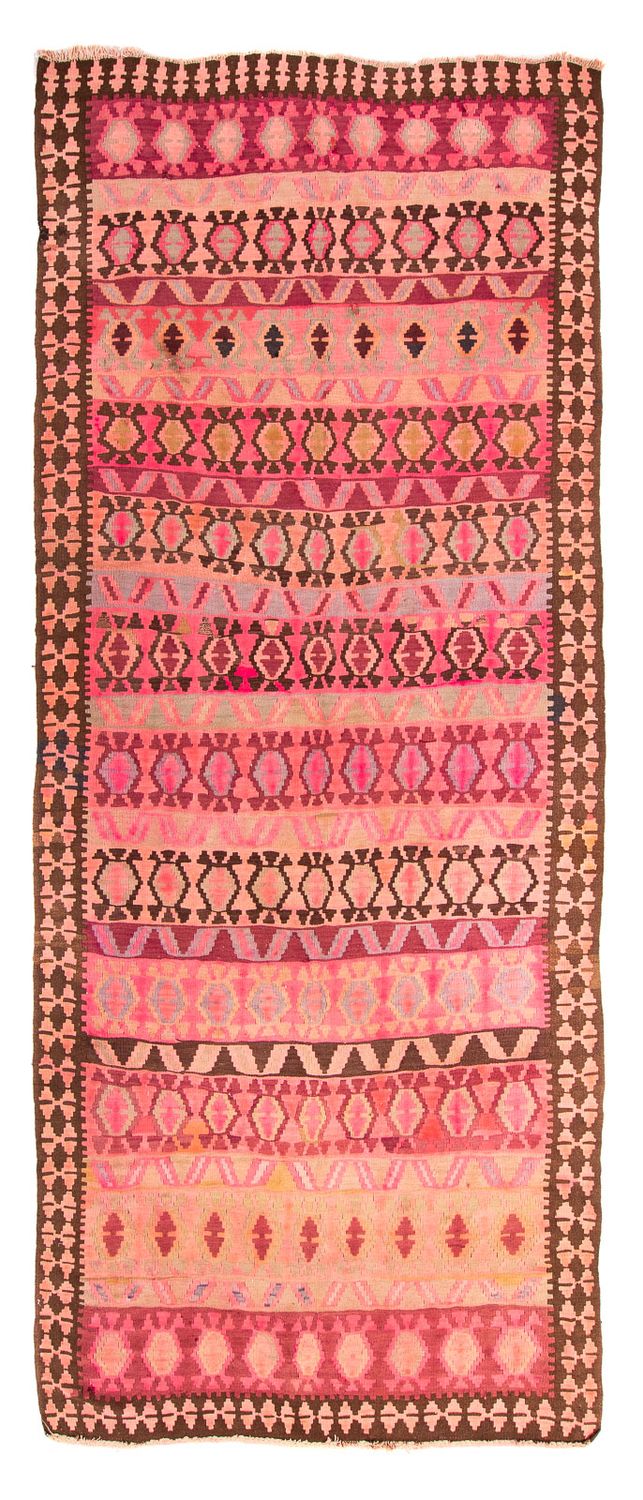 Runner Kelim-matta - gammal - 390 x 178 cm - flerfärgad