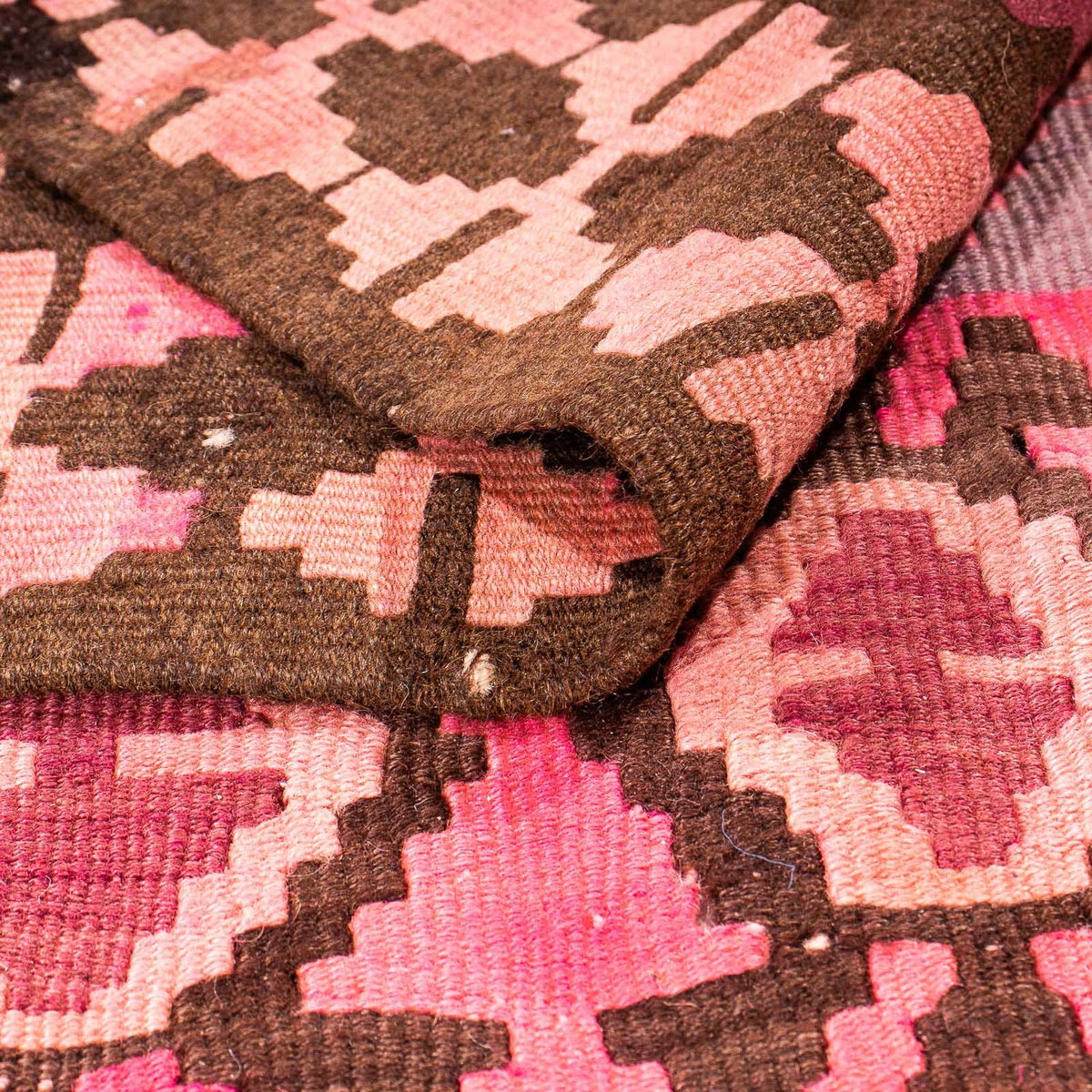 Runner Kelim-matta - gammal - 390 x 178 cm - flerfärgad