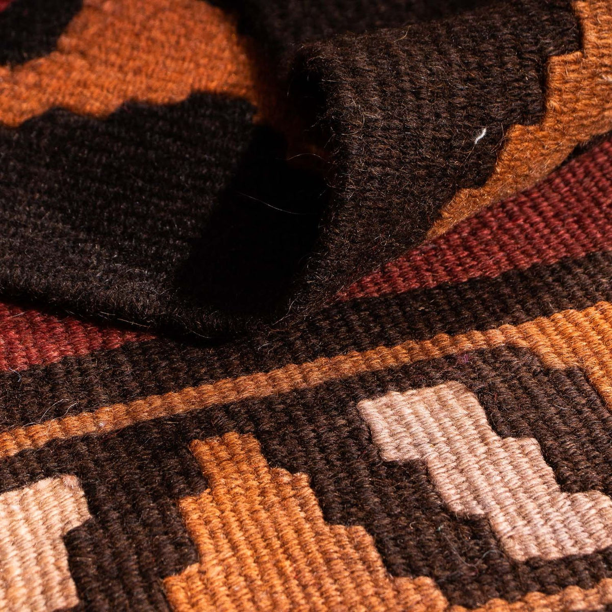 Kelim-matta - gammal - 180 x 140 cm - flerfärgad