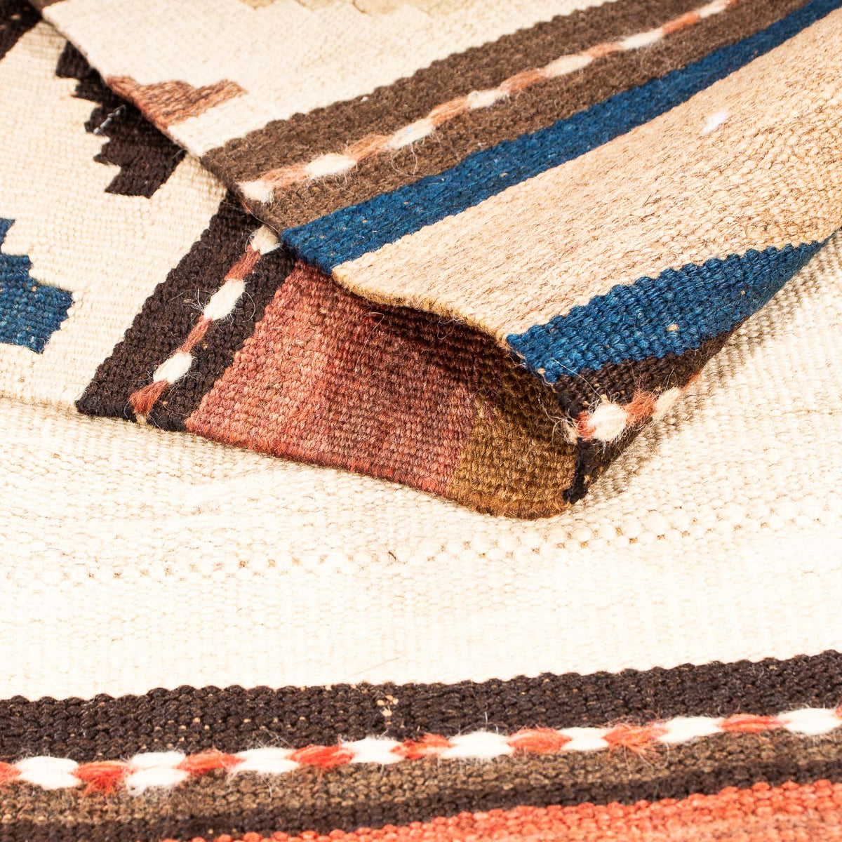 Runner Kelim-matta - gammal - 290 x 90 cm - flerfärgad