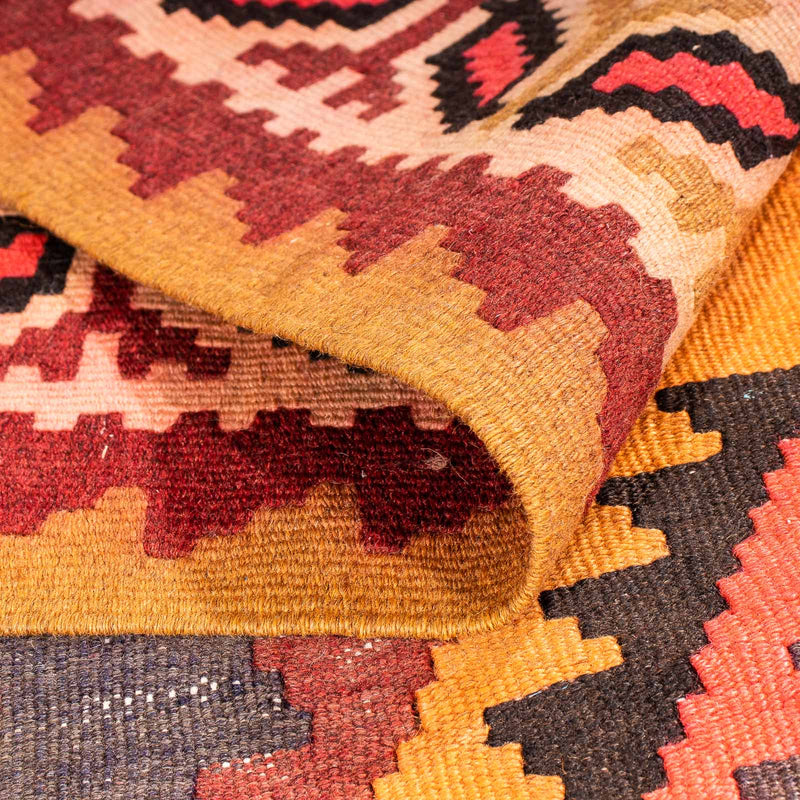 Runner Kelim-matta - gammal - 290 x 150 cm - flerfärgad
