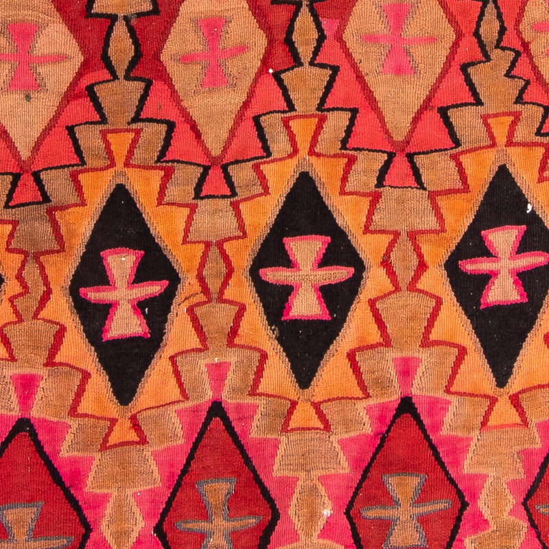 Runner Kelim-matta - gammal - 308 x 145 cm - flerfärgad