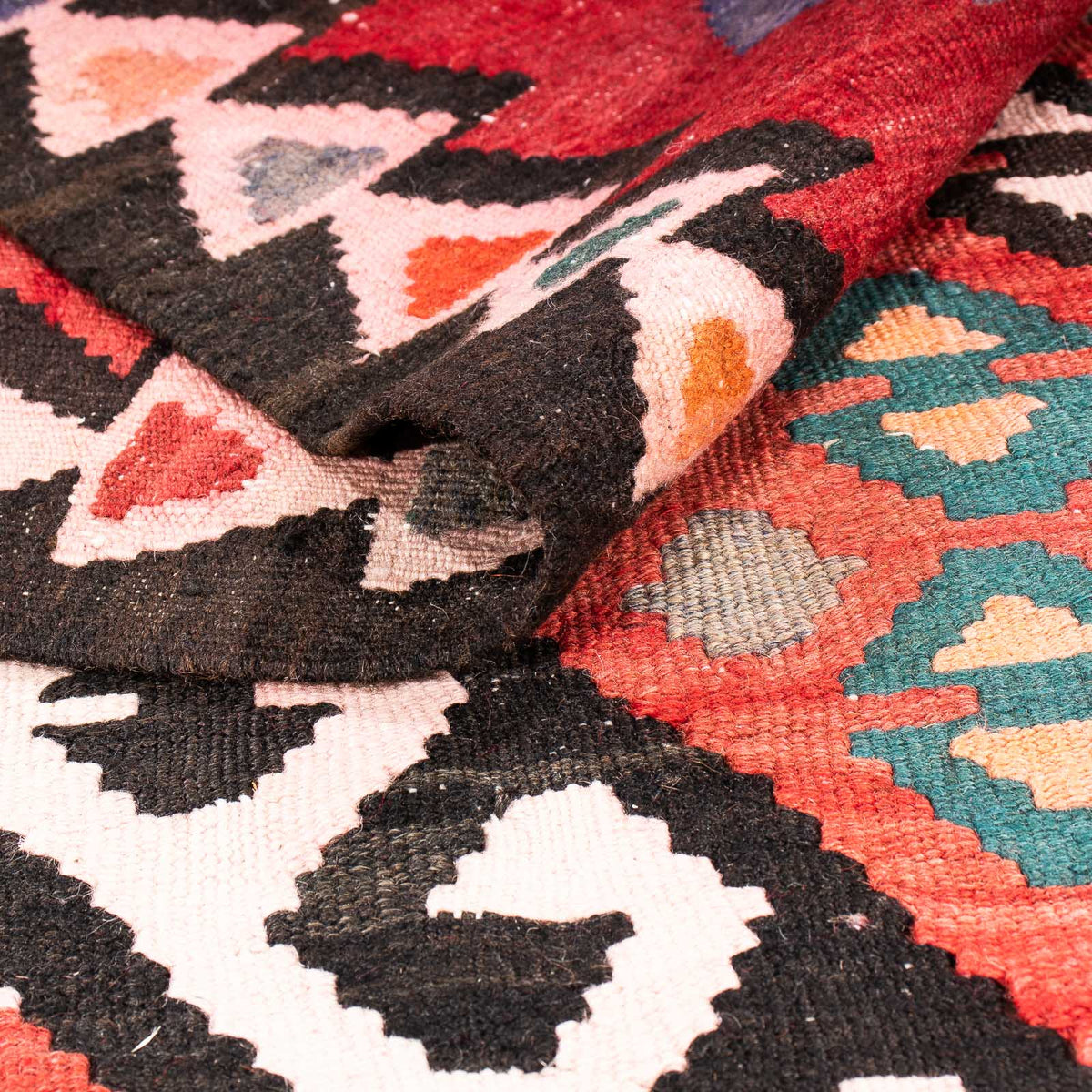 Kelim-matta - gammal - 330 x 175 cm - flerfärgad