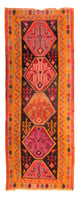 Runner Kelim-matta - gammal - 355 x 142 cm - flerfärgad