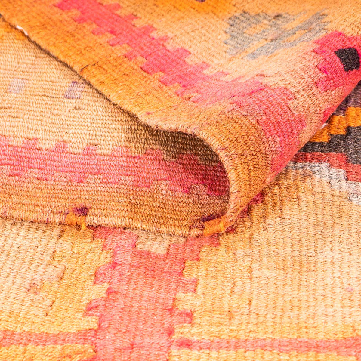 Runner Kelim-matta - gammal - 355 x 142 cm - flerfärgad