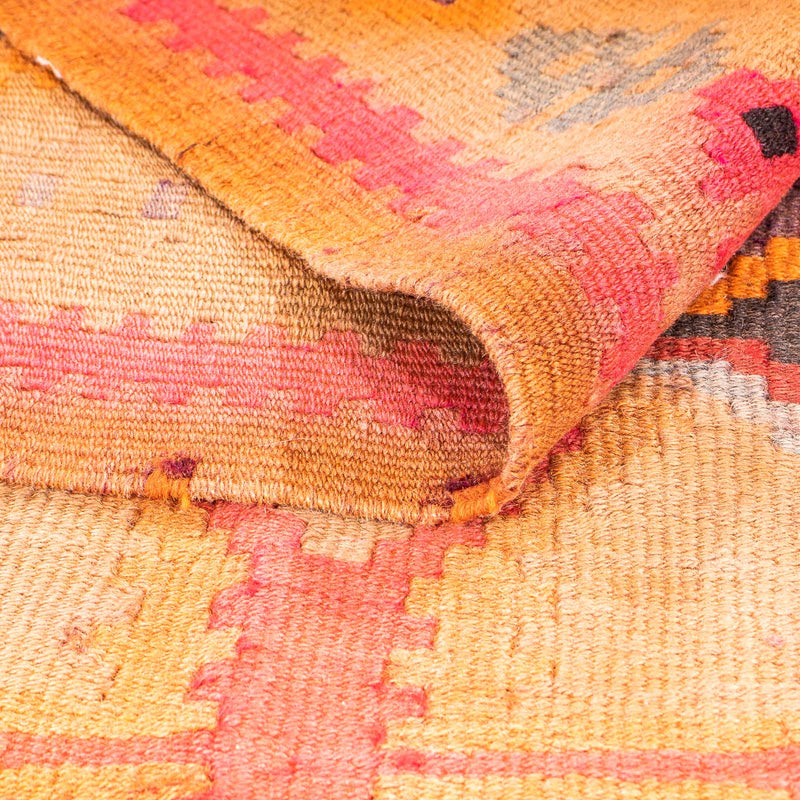 Runner Kelim-matta - gammal - 355 x 142 cm - flerfärgad