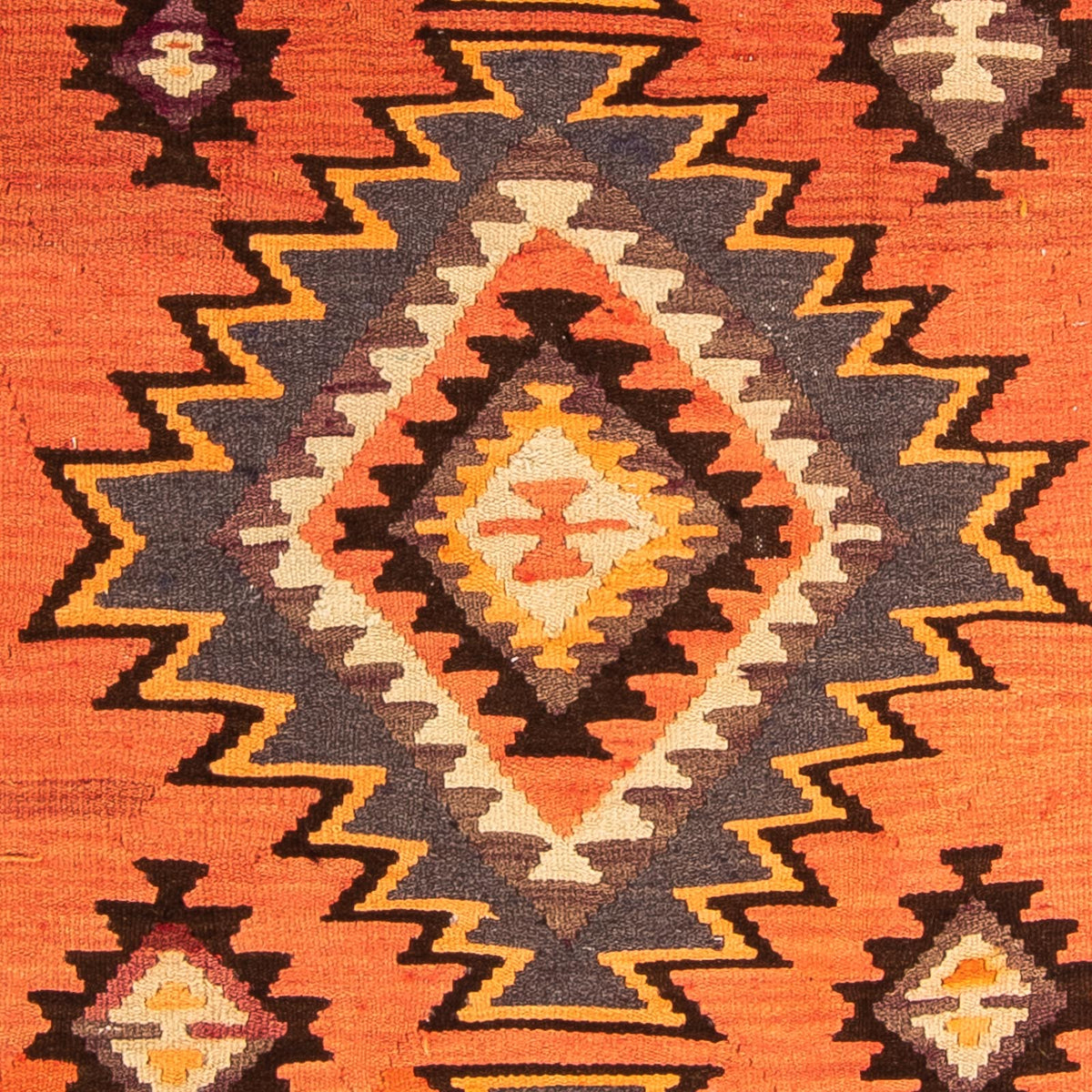 Kelim-matta - gammal - 260 x 130 cm - flerfärgad