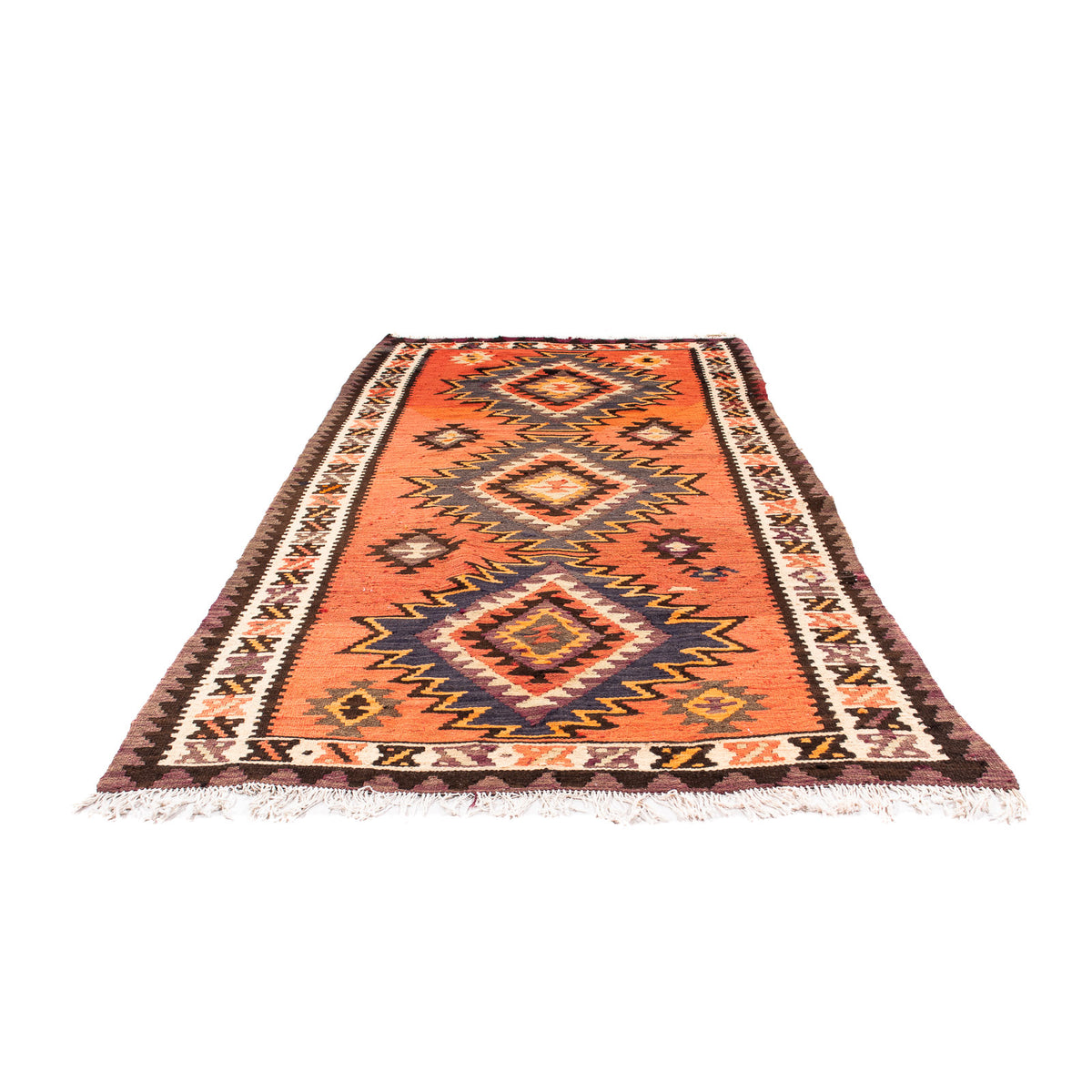 Kelim-matta - gammal - 260 x 130 cm - flerfärgad