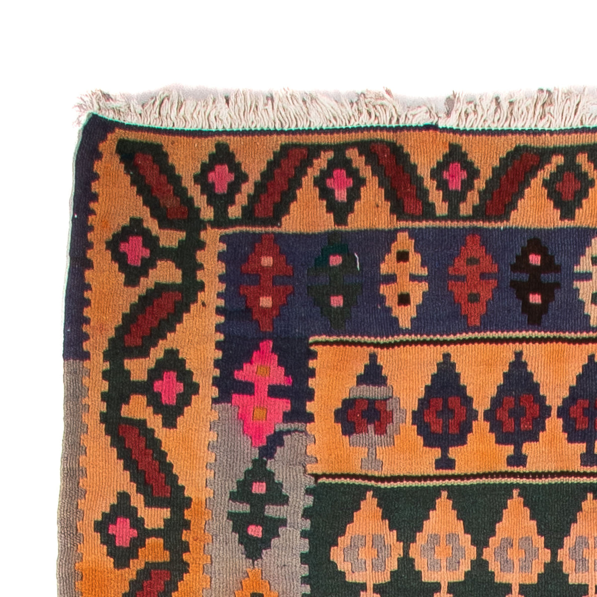 Runner Kelim-matta - gammal - 350 x 140 cm - flerfärgad