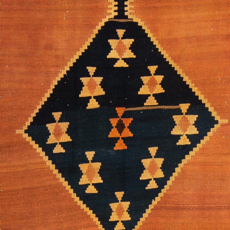 Runner Kelim-matta - gammal - 375 x 124 cm - flerfärgad