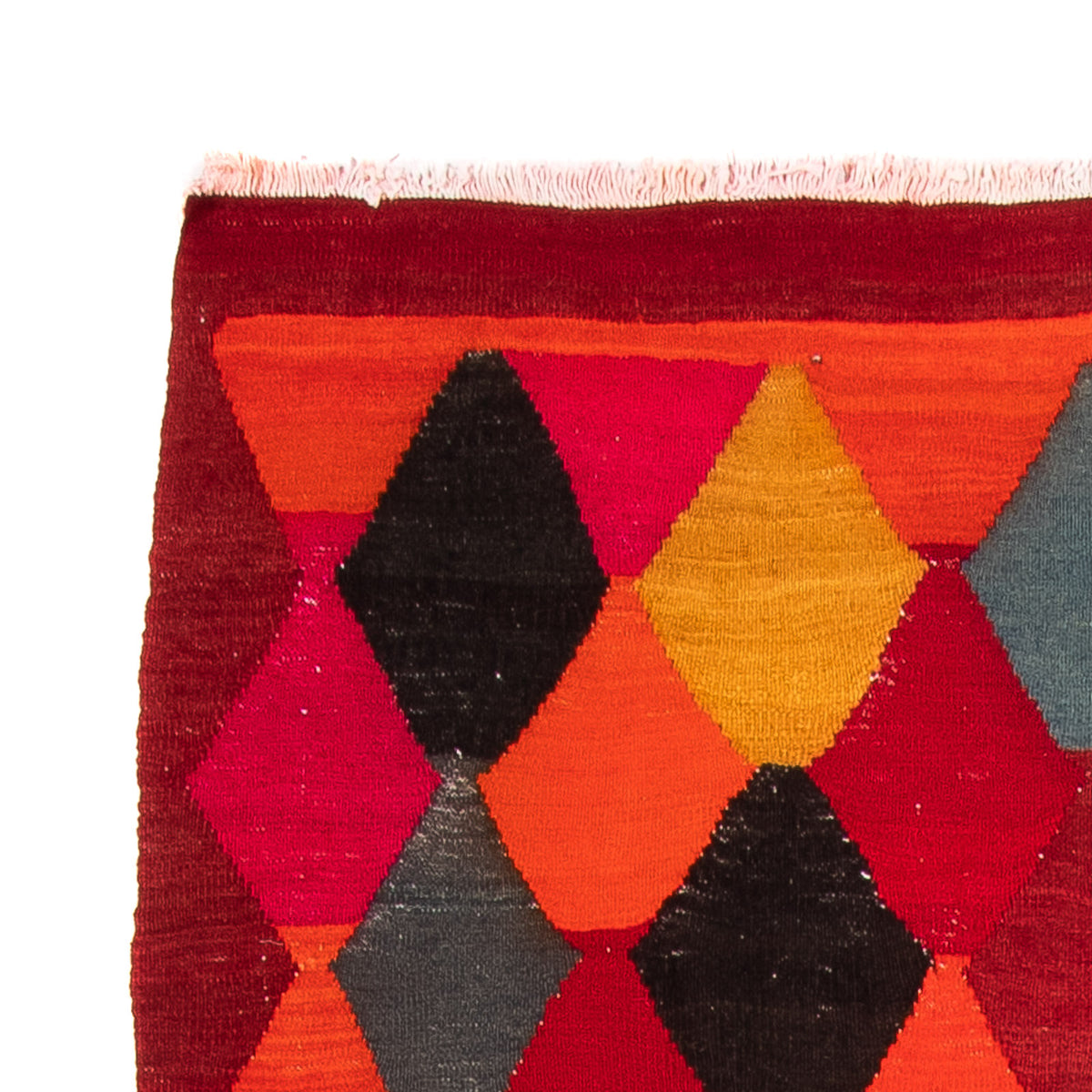 Runner Kelim-matta - gammal - 320 x 145 cm - flerfärgad