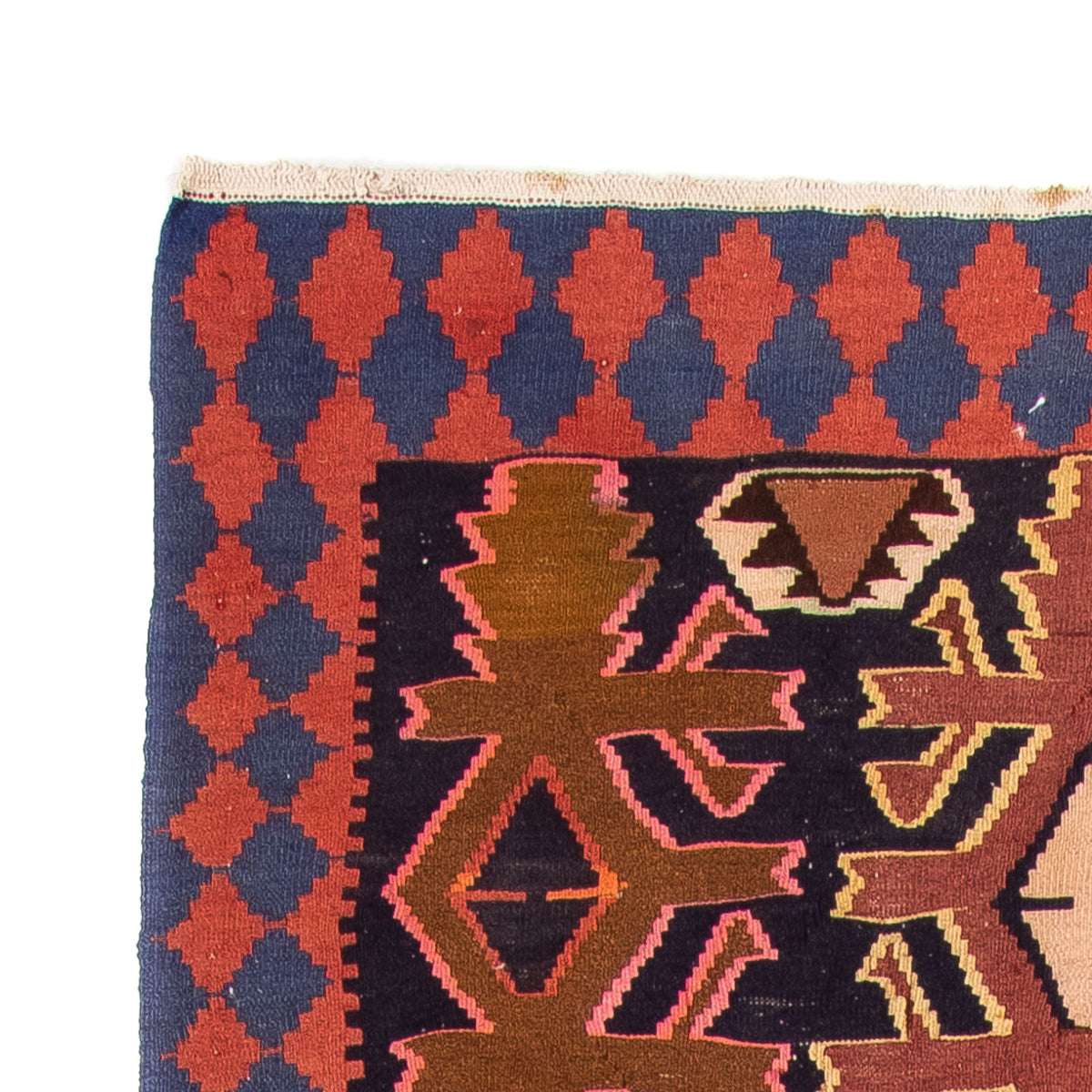 Runner Kelim-matta - gammal - 300 x 135 cm - flerfärgad