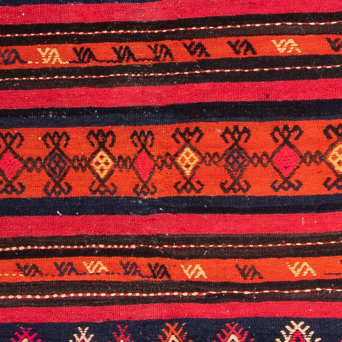 Kelim-matta - gammal - 200 x 155 cm - flerfärgad