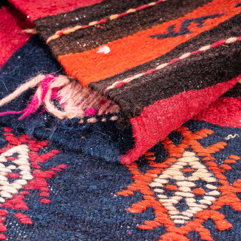 Kelim-matta - gammal - 200 x 155 cm - flerfärgad