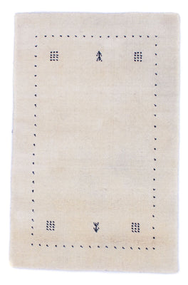 Gabbeh-matta - Softy - 90 x 60 cm - naturvit