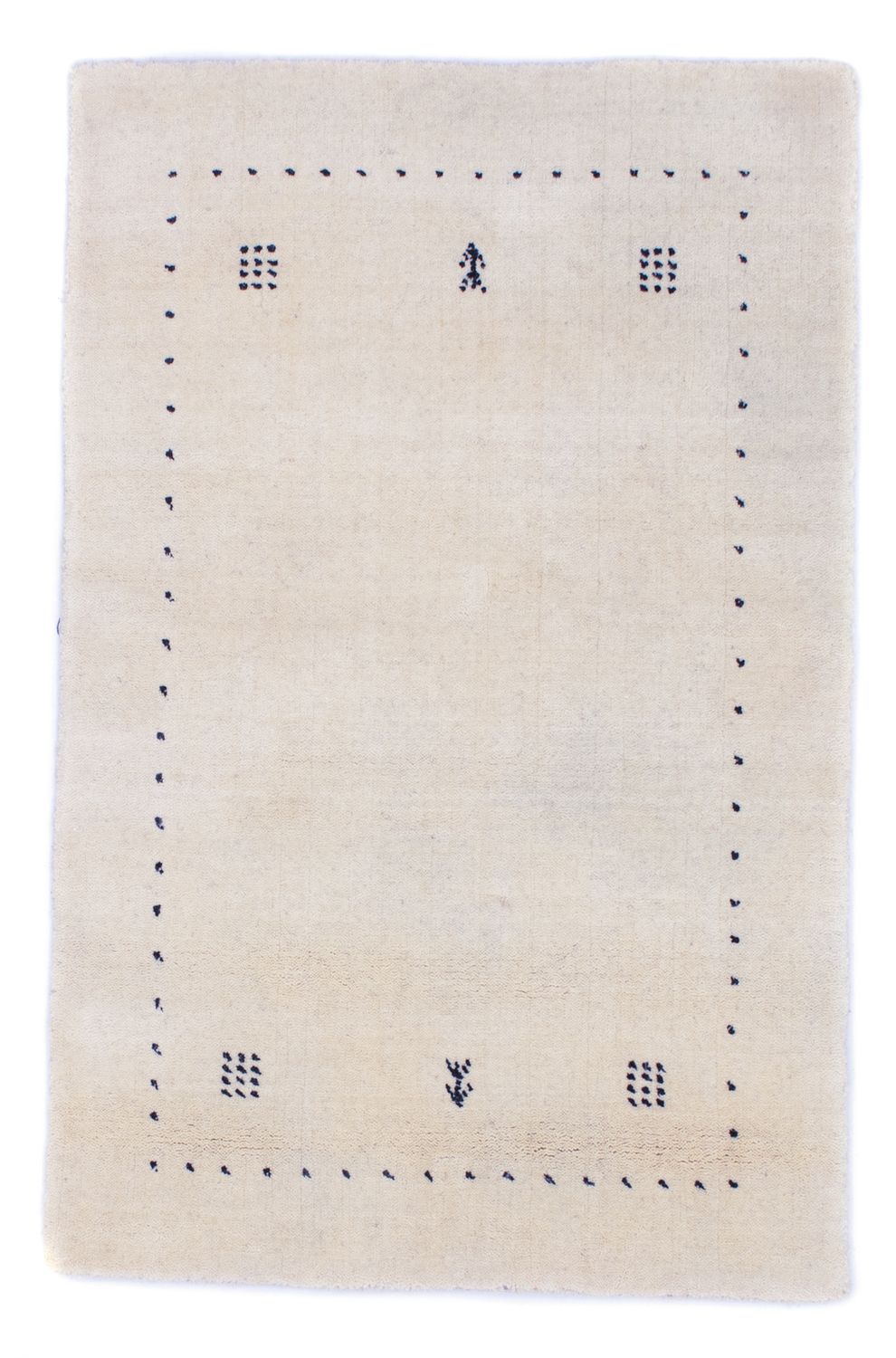 Gabbeh-matta - Softy - 90 x 60 cm - naturvit