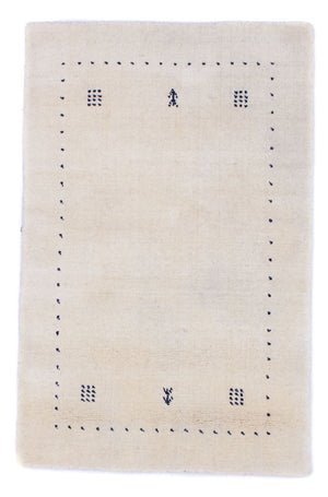 Gabbeh-matta - Softy - 90 x 60 cm - naturvit