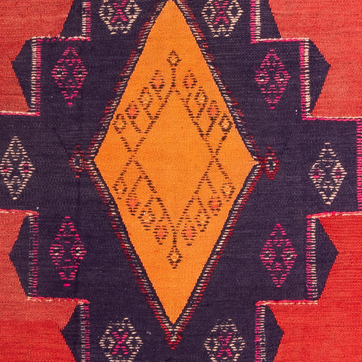 Runner Kelim-matta - gammal - 385 x 150 cm - flerfärgad