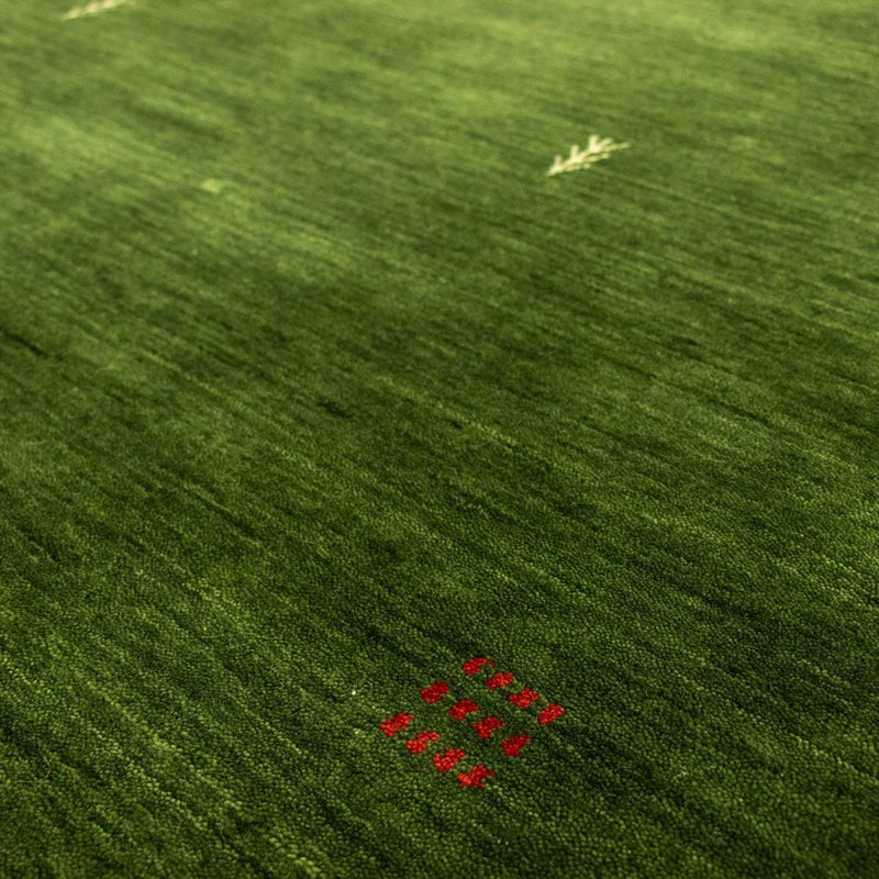 Gabbeh-matta - Softy - 196 x 145 cm - grön