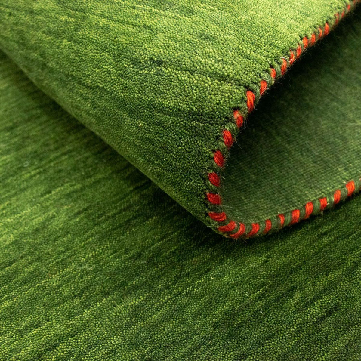 Gabbeh-matta - Softy - 196 x 145 cm - grön